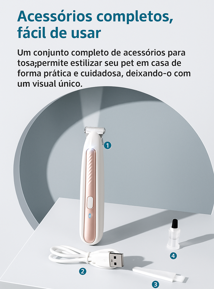 Aparador de Pelos com LED Pet