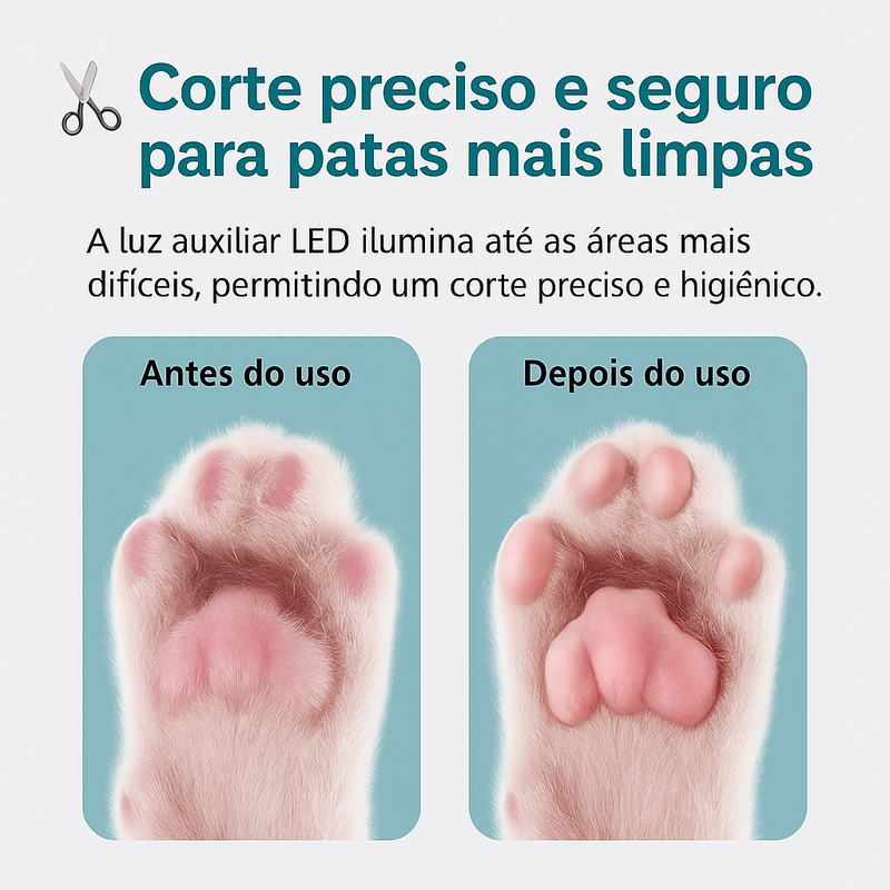 Aparador de Pelos com LED Pet