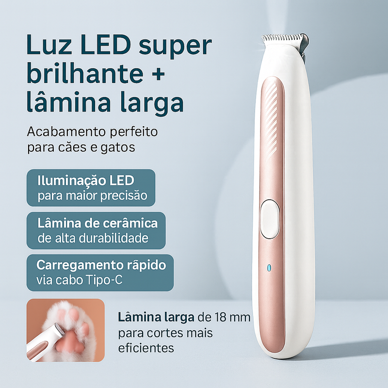 Aparador de Pelos com LED Pet